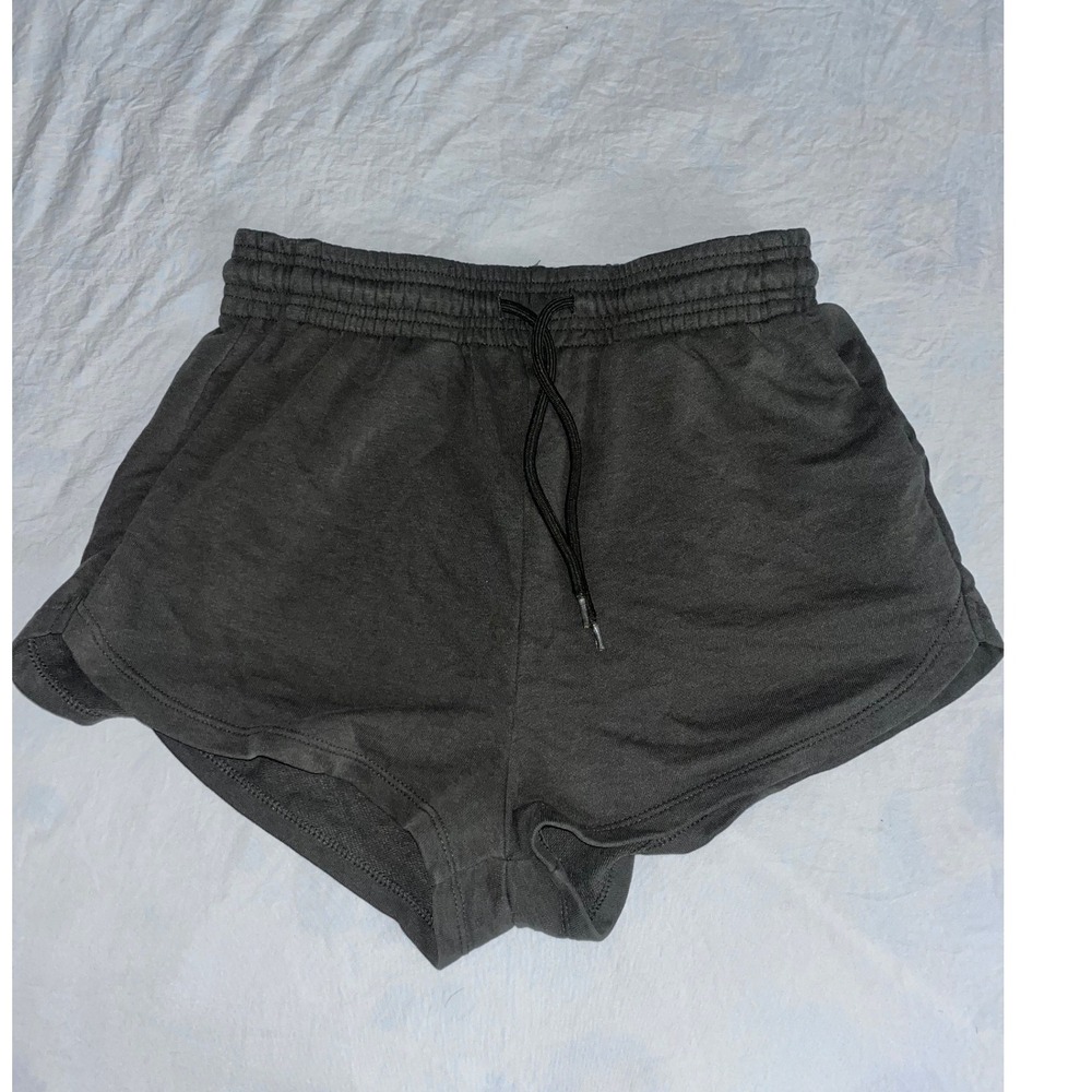 H&M Basics Women's Olive Green Drawstring Waist Athletic Lounge Shorts‎